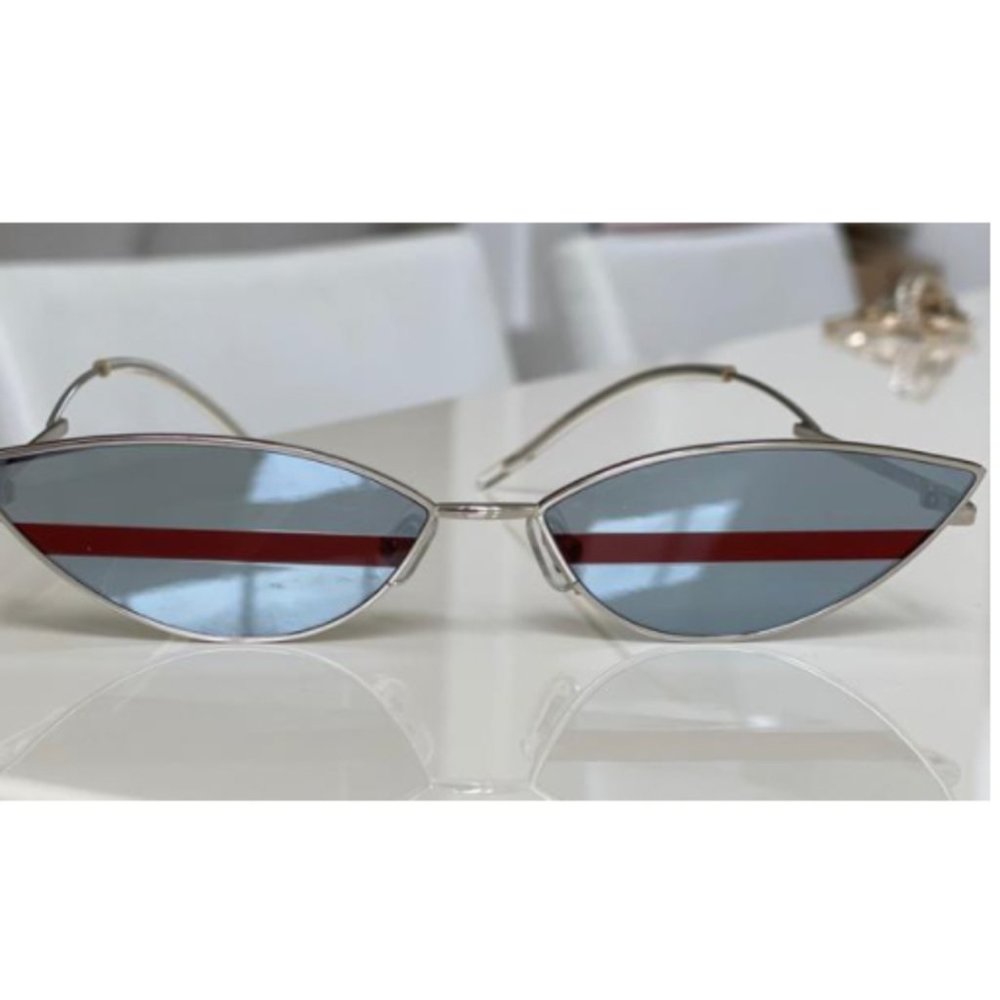 Gentle Monster Silver/Maroon Poxi Sunglasses
